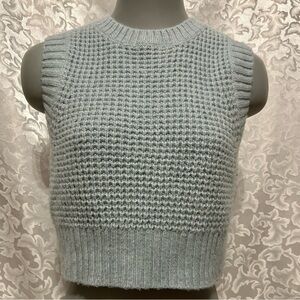 Jessica Simpson Baby Blue Knit Crop Top, Size M